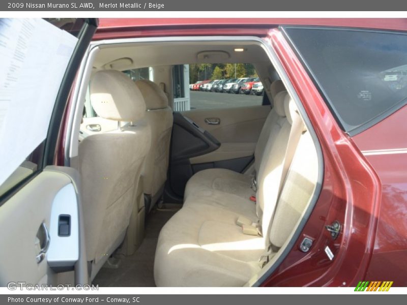 Merlot Metallic / Beige 2009 Nissan Murano SL AWD