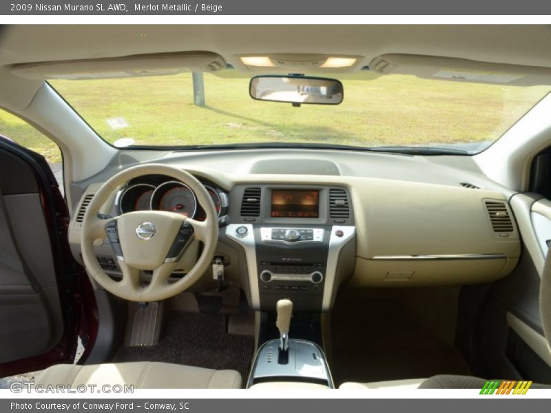 Merlot Metallic / Beige 2009 Nissan Murano SL AWD
