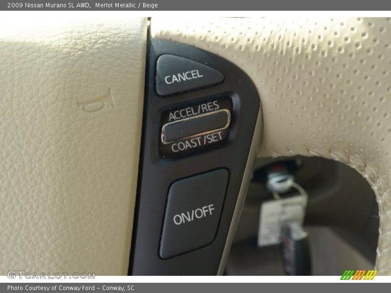 Merlot Metallic / Beige 2009 Nissan Murano SL AWD