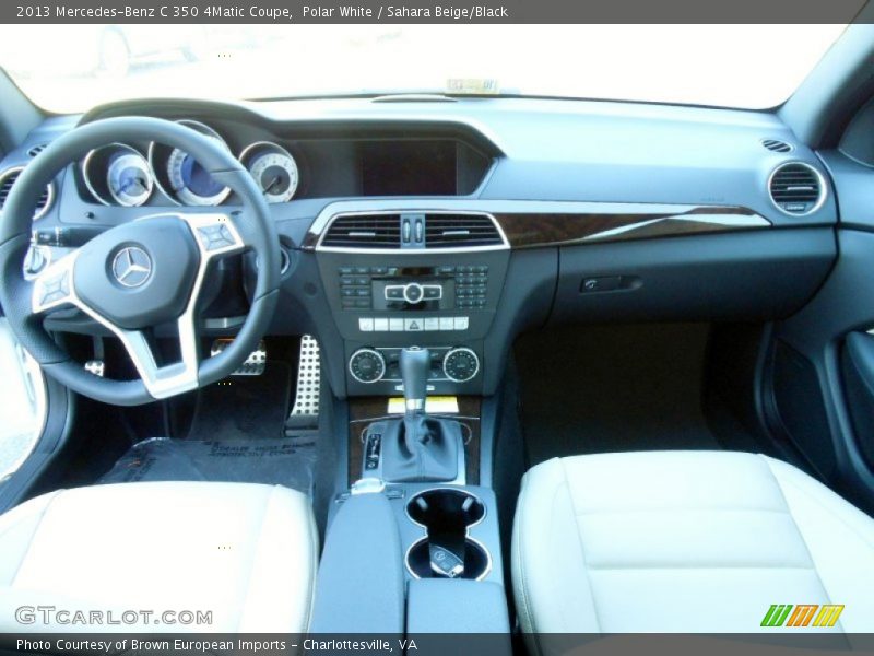 Polar White / Sahara Beige/Black 2013 Mercedes-Benz C 350 4Matic Coupe