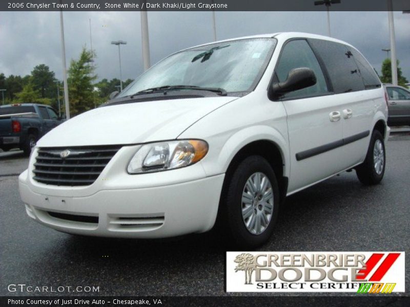 Stone White / Dark Khaki/Light Graystone 2006 Chrysler Town & Country