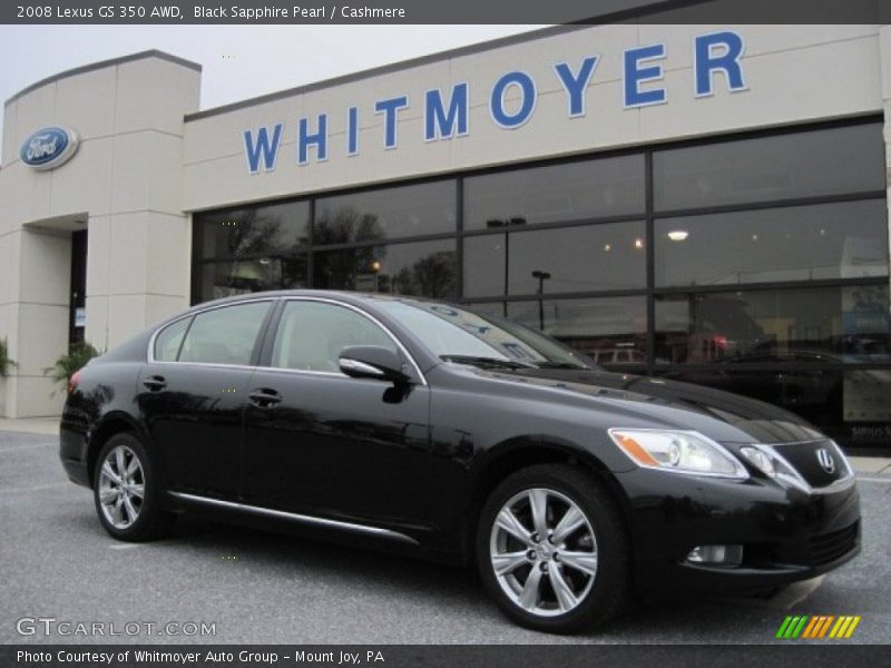 Black Sapphire Pearl / Cashmere 2008 Lexus GS 350 AWD