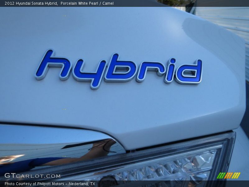 Porcelain White Pearl / Camel 2012 Hyundai Sonata Hybrid