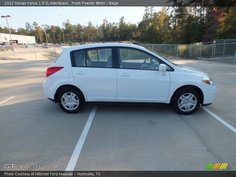 Fresh Powder White / Beige 2012 Nissan Versa 1.8 SL Hatchback