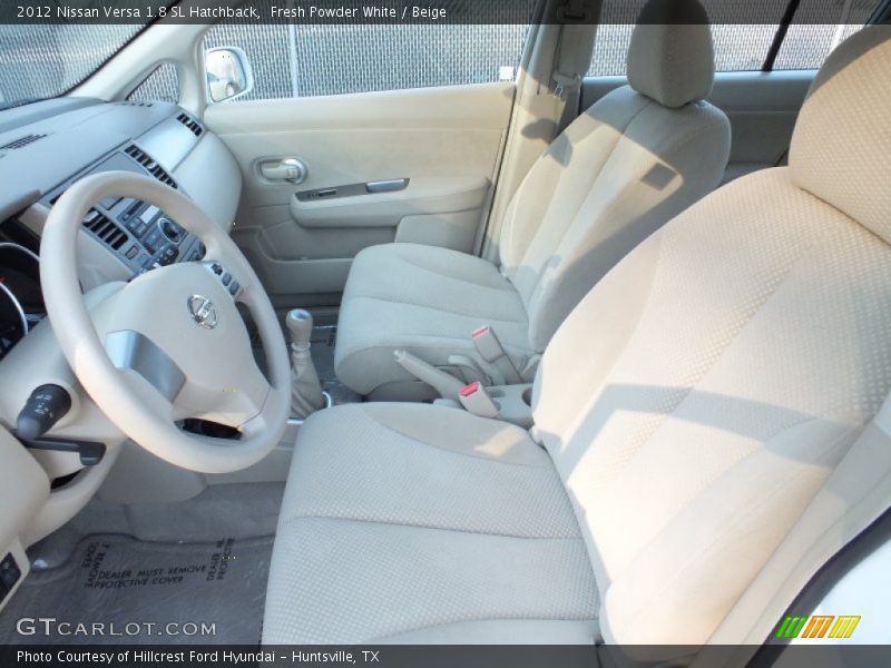 Fresh Powder White / Beige 2012 Nissan Versa 1.8 SL Hatchback