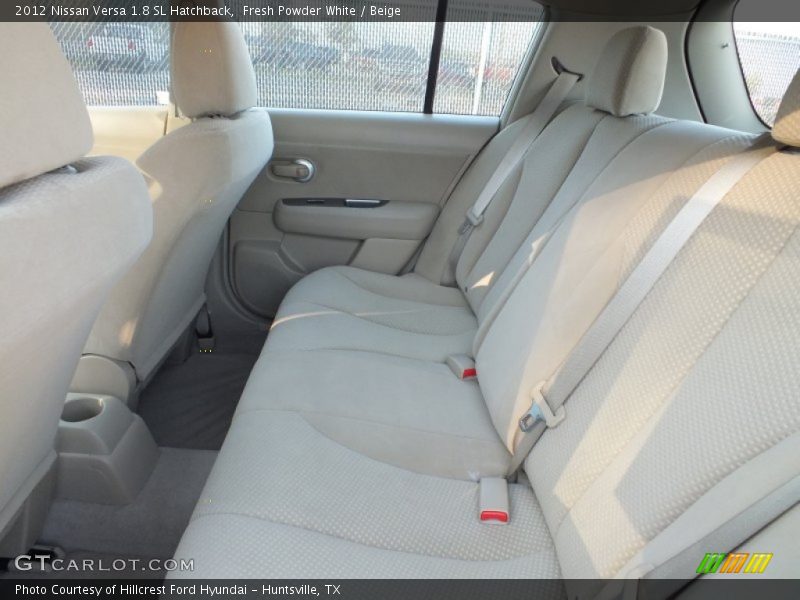 Fresh Powder White / Beige 2012 Nissan Versa 1.8 SL Hatchback