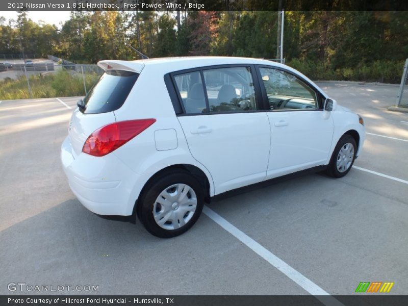 Fresh Powder White / Beige 2012 Nissan Versa 1.8 SL Hatchback
