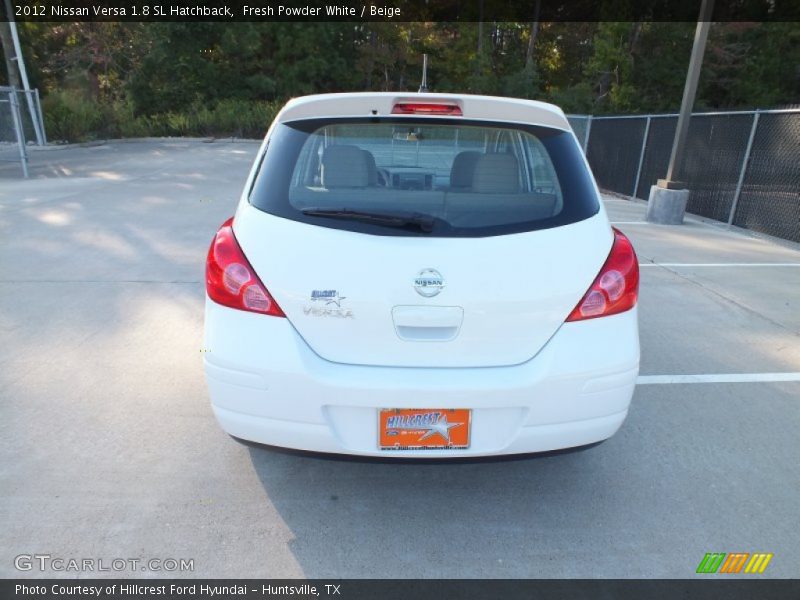 Fresh Powder White / Beige 2012 Nissan Versa 1.8 SL Hatchback