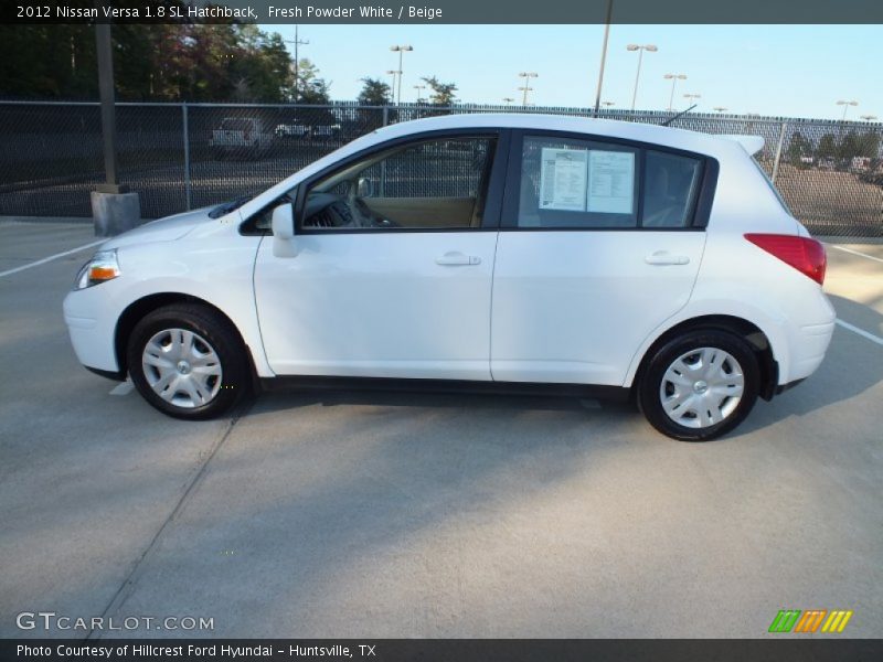 Fresh Powder White / Beige 2012 Nissan Versa 1.8 SL Hatchback