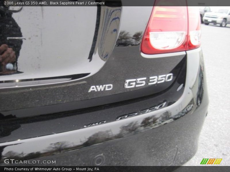 Black Sapphire Pearl / Cashmere 2008 Lexus GS 350 AWD
