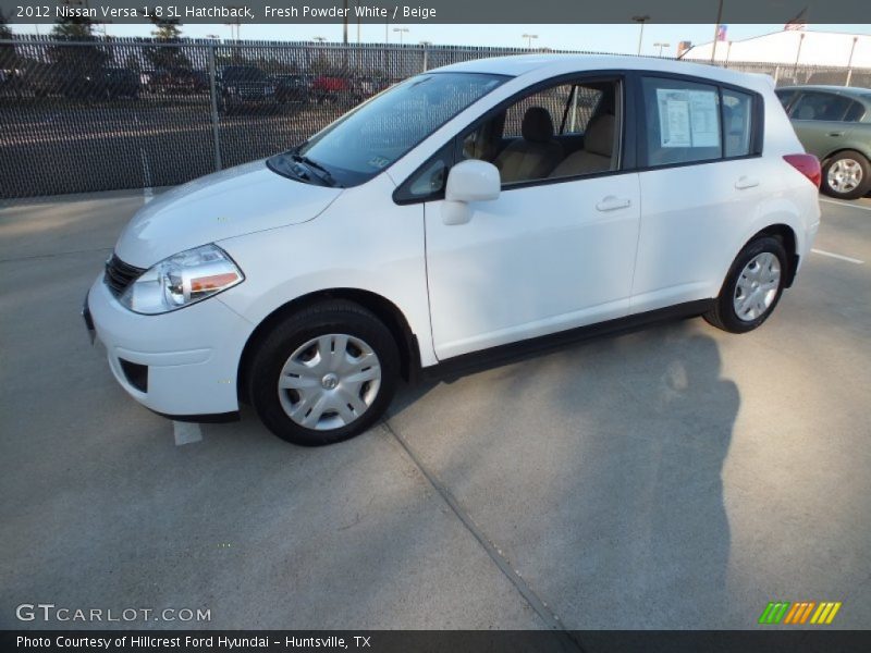 Fresh Powder White / Beige 2012 Nissan Versa 1.8 SL Hatchback
