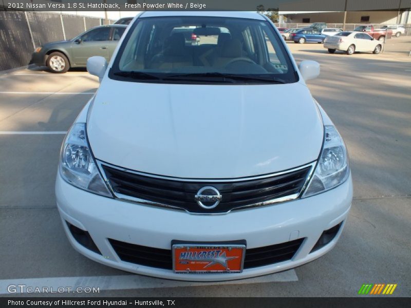Fresh Powder White / Beige 2012 Nissan Versa 1.8 SL Hatchback
