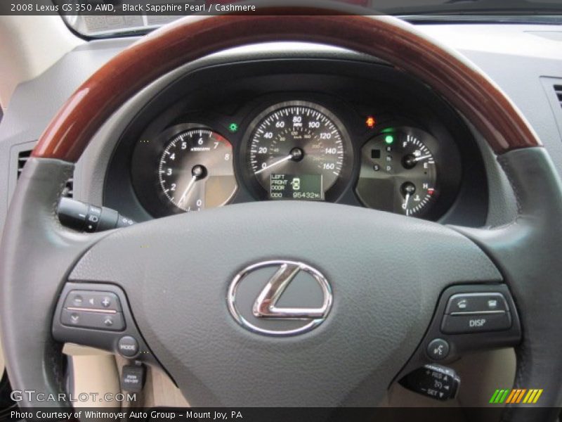 Black Sapphire Pearl / Cashmere 2008 Lexus GS 350 AWD