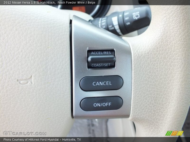 Fresh Powder White / Beige 2012 Nissan Versa 1.8 SL Hatchback
