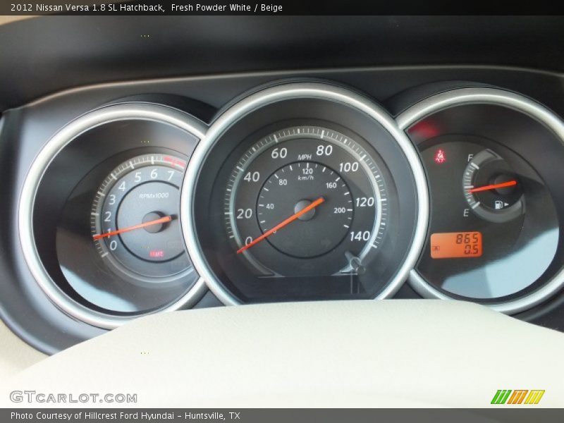 Fresh Powder White / Beige 2012 Nissan Versa 1.8 SL Hatchback