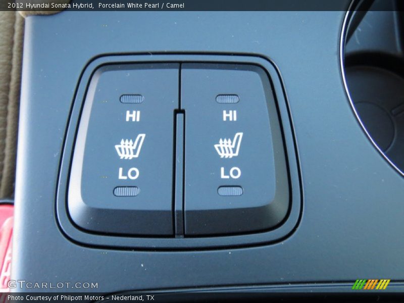 Porcelain White Pearl / Camel 2012 Hyundai Sonata Hybrid