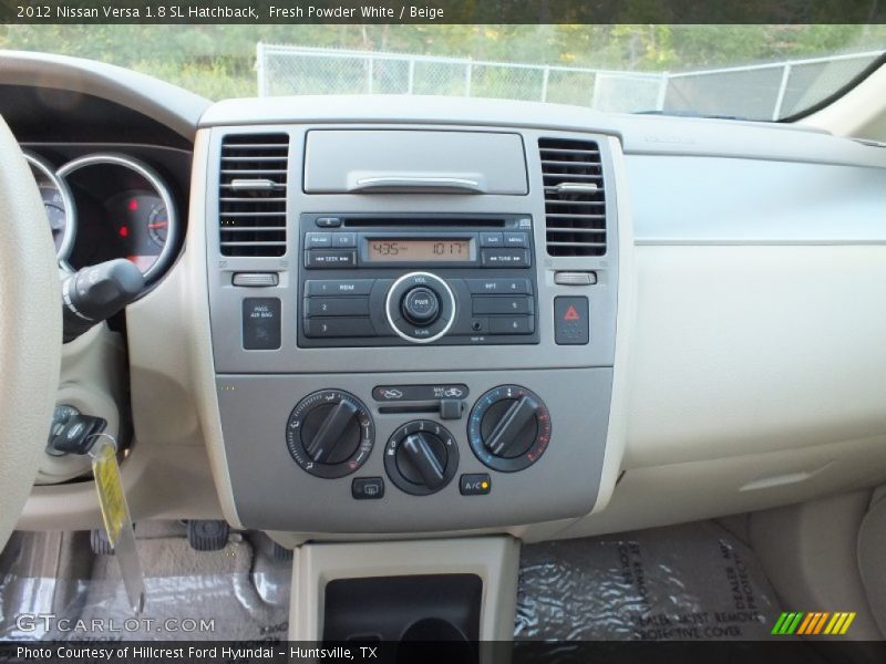 Fresh Powder White / Beige 2012 Nissan Versa 1.8 SL Hatchback