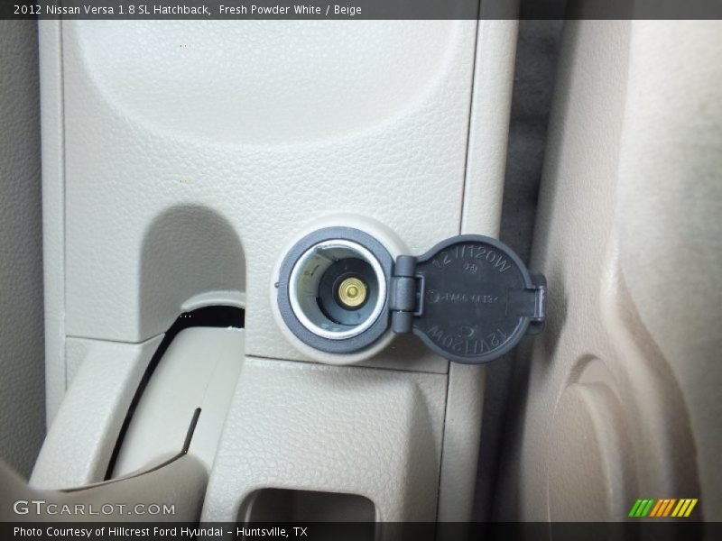 Fresh Powder White / Beige 2012 Nissan Versa 1.8 SL Hatchback