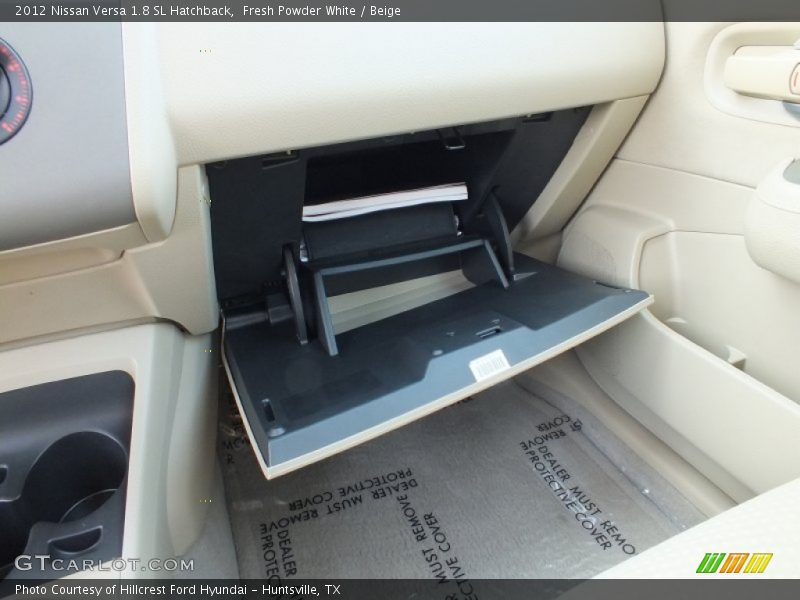 Fresh Powder White / Beige 2012 Nissan Versa 1.8 SL Hatchback