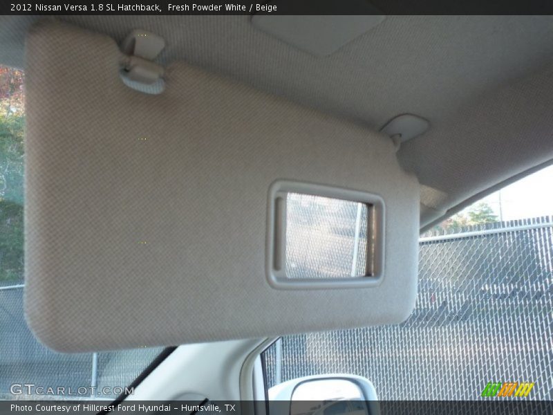 Fresh Powder White / Beige 2012 Nissan Versa 1.8 SL Hatchback
