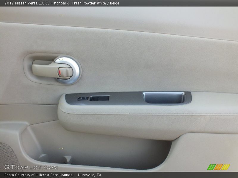 Fresh Powder White / Beige 2012 Nissan Versa 1.8 SL Hatchback