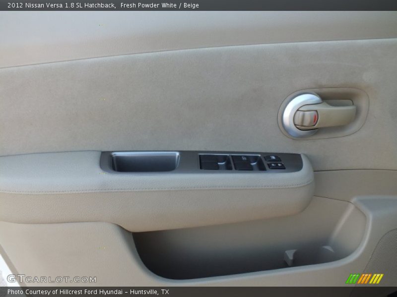 Fresh Powder White / Beige 2012 Nissan Versa 1.8 SL Hatchback