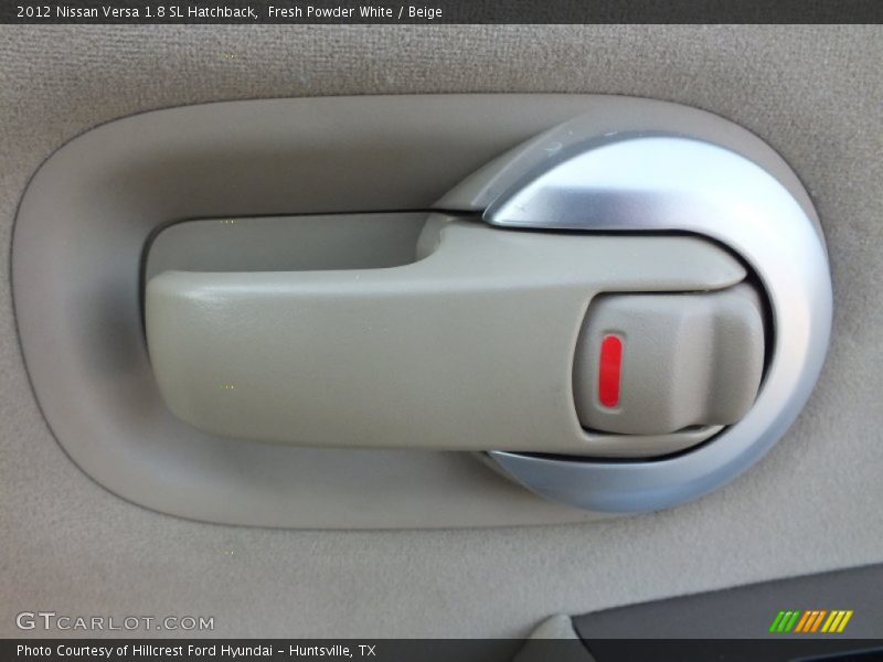 Fresh Powder White / Beige 2012 Nissan Versa 1.8 SL Hatchback