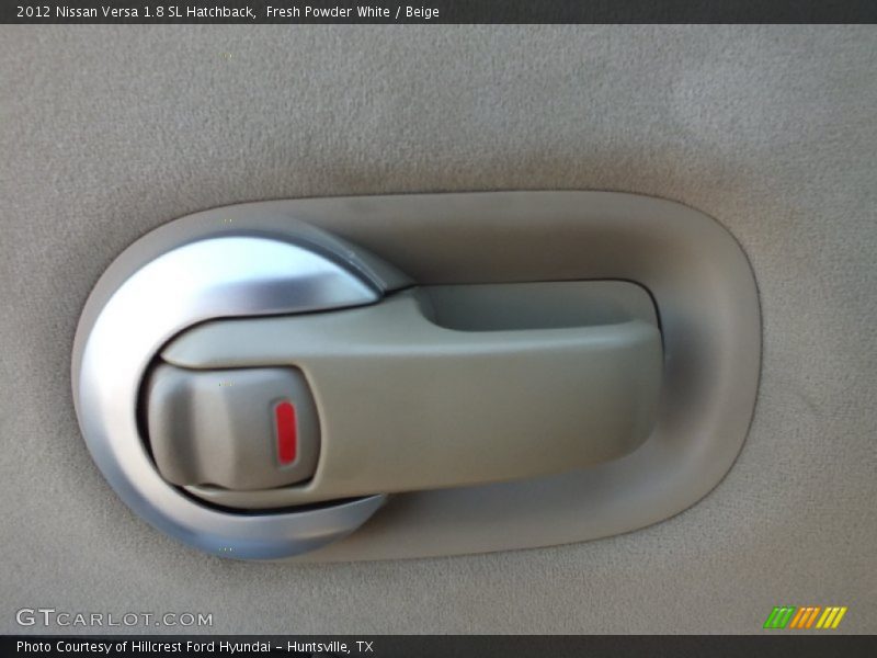 Fresh Powder White / Beige 2012 Nissan Versa 1.8 SL Hatchback