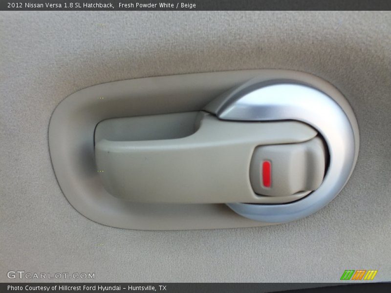 Fresh Powder White / Beige 2012 Nissan Versa 1.8 SL Hatchback