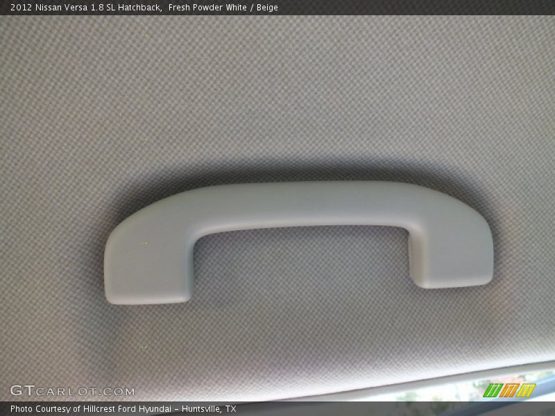Fresh Powder White / Beige 2012 Nissan Versa 1.8 SL Hatchback