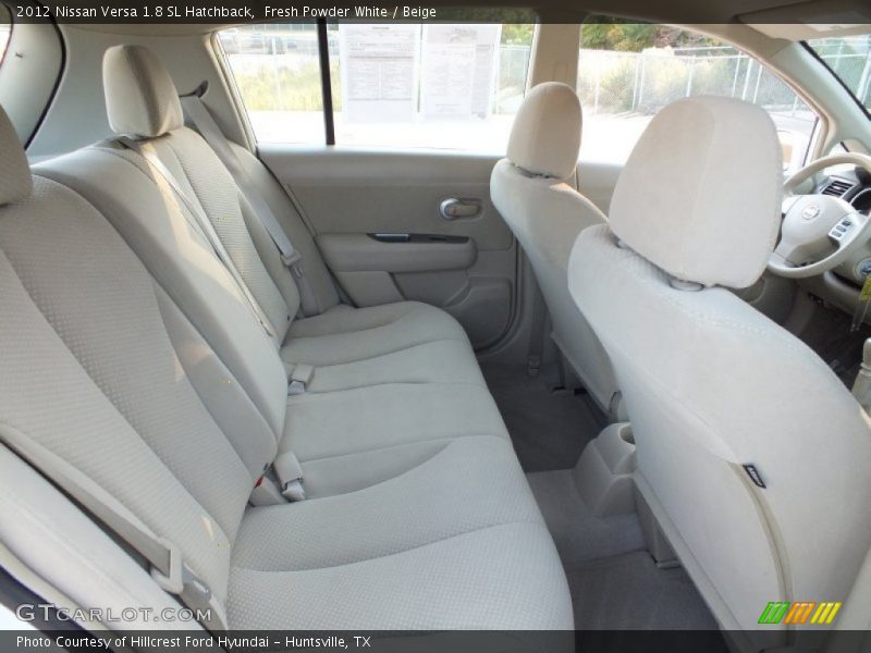 Fresh Powder White / Beige 2012 Nissan Versa 1.8 SL Hatchback