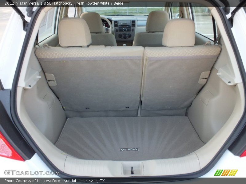 Fresh Powder White / Beige 2012 Nissan Versa 1.8 SL Hatchback