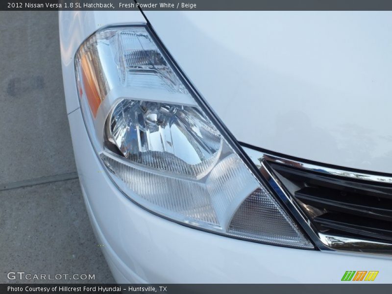 Fresh Powder White / Beige 2012 Nissan Versa 1.8 SL Hatchback