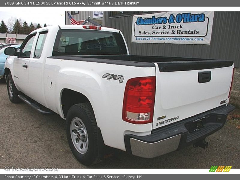 Summit White / Dark Titanium 2009 GMC Sierra 1500 SL Extended Cab 4x4