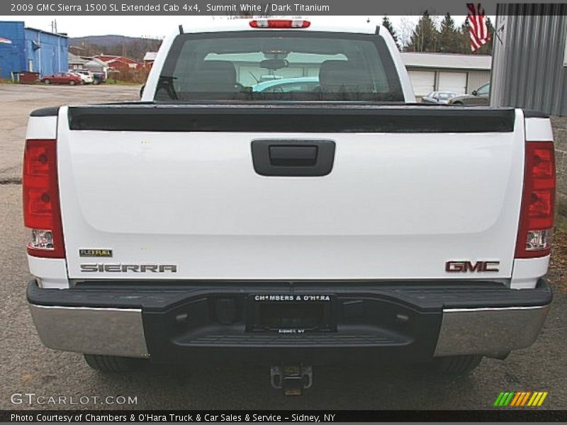 Summit White / Dark Titanium 2009 GMC Sierra 1500 SL Extended Cab 4x4