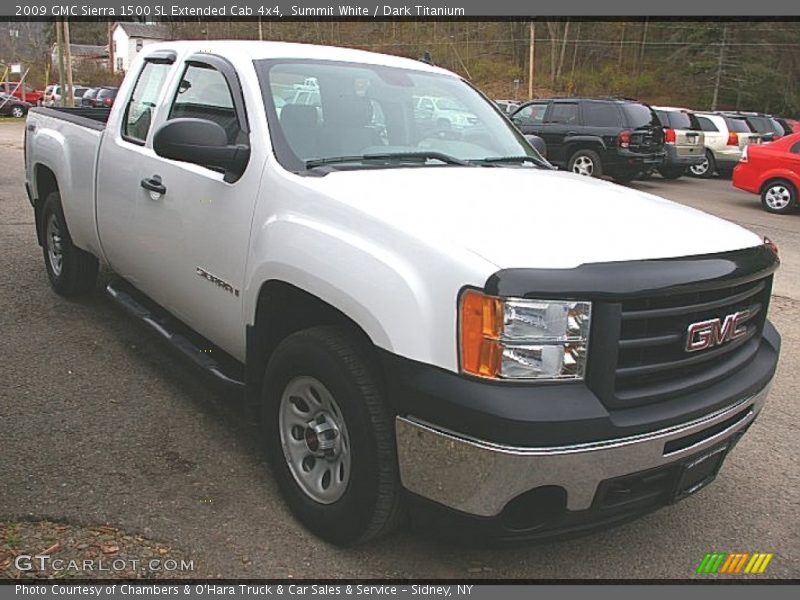Summit White / Dark Titanium 2009 GMC Sierra 1500 SL Extended Cab 4x4