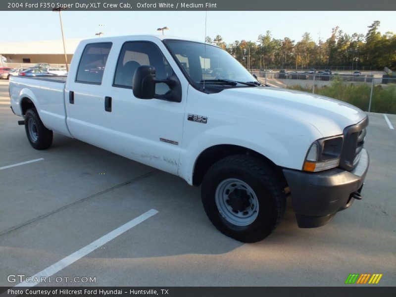 Oxford White / Medium Flint 2004 Ford F350 Super Duty XLT Crew Cab