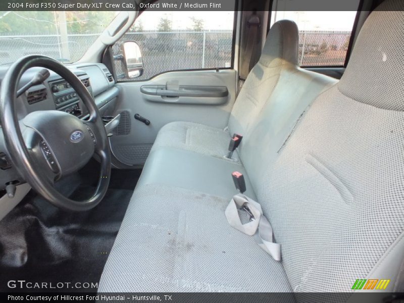 Oxford White / Medium Flint 2004 Ford F350 Super Duty XLT Crew Cab