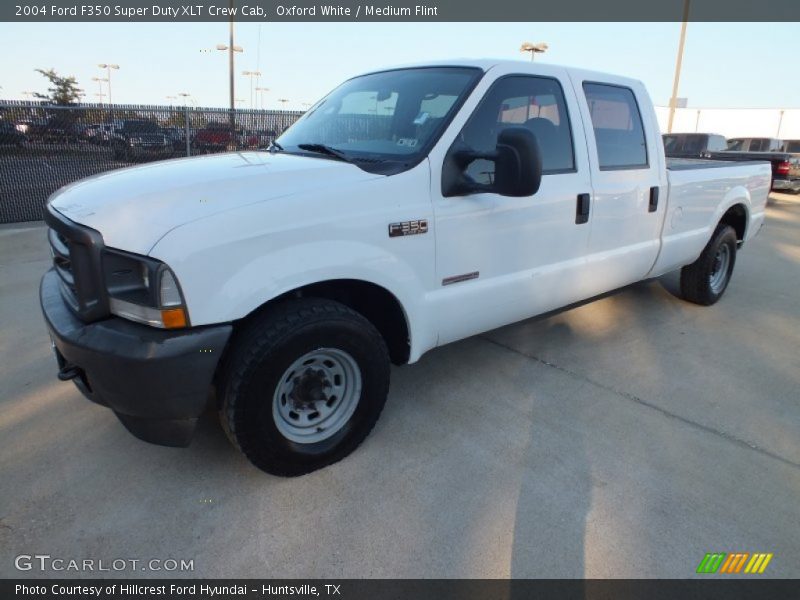 Oxford White / Medium Flint 2004 Ford F350 Super Duty XLT Crew Cab