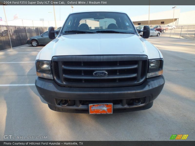 Oxford White / Medium Flint 2004 Ford F350 Super Duty XLT Crew Cab