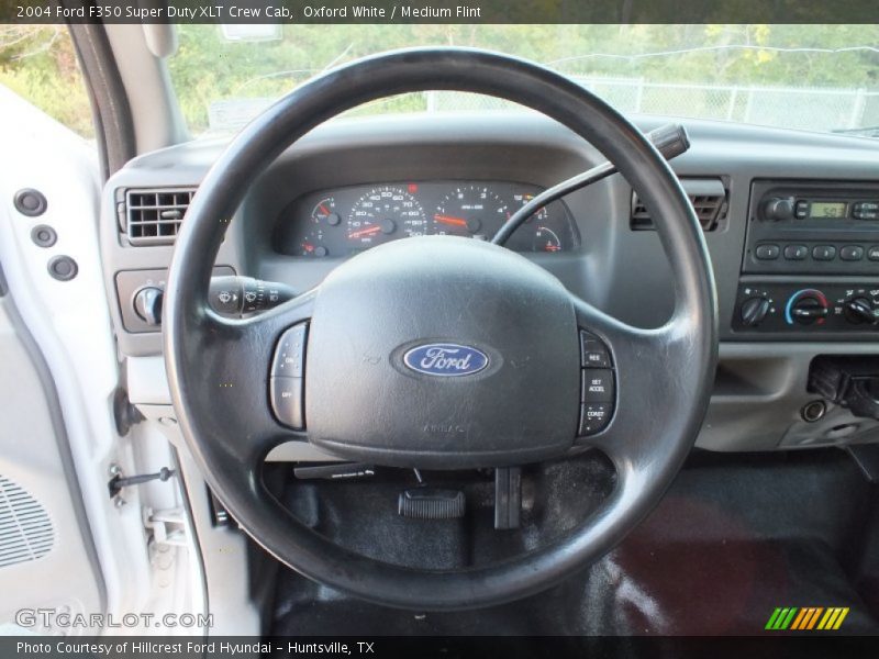 Oxford White / Medium Flint 2004 Ford F350 Super Duty XLT Crew Cab