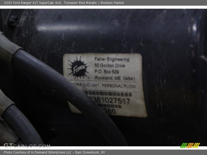 Toreador Red Metallic / Medium Pebble 2003 Ford Ranger XLT SuperCab 4x4