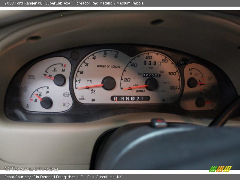 Toreador Red Metallic / Medium Pebble 2003 Ford Ranger XLT SuperCab 4x4