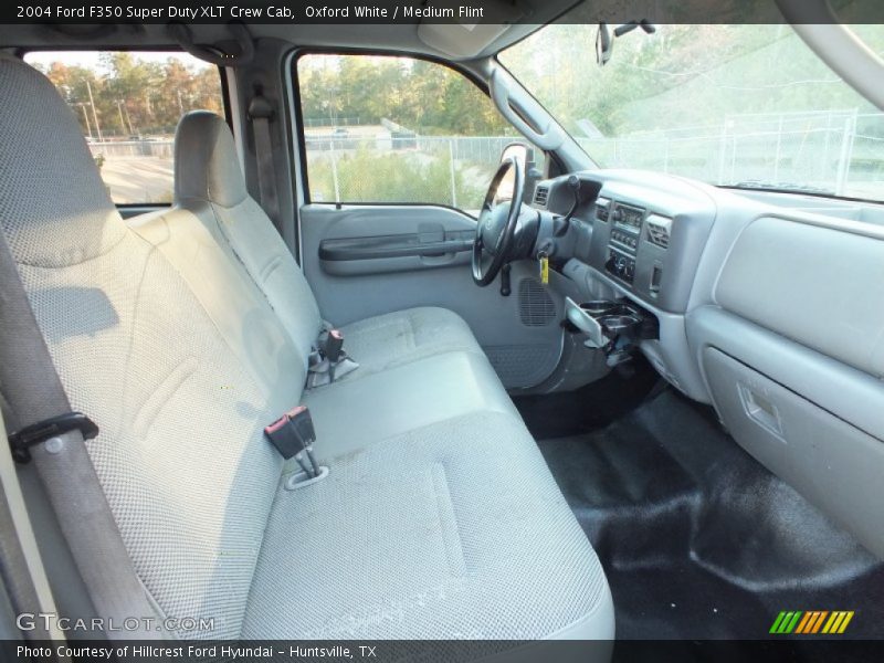 Oxford White / Medium Flint 2004 Ford F350 Super Duty XLT Crew Cab