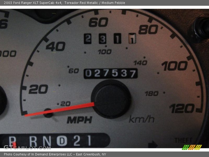 Toreador Red Metallic / Medium Pebble 2003 Ford Ranger XLT SuperCab 4x4