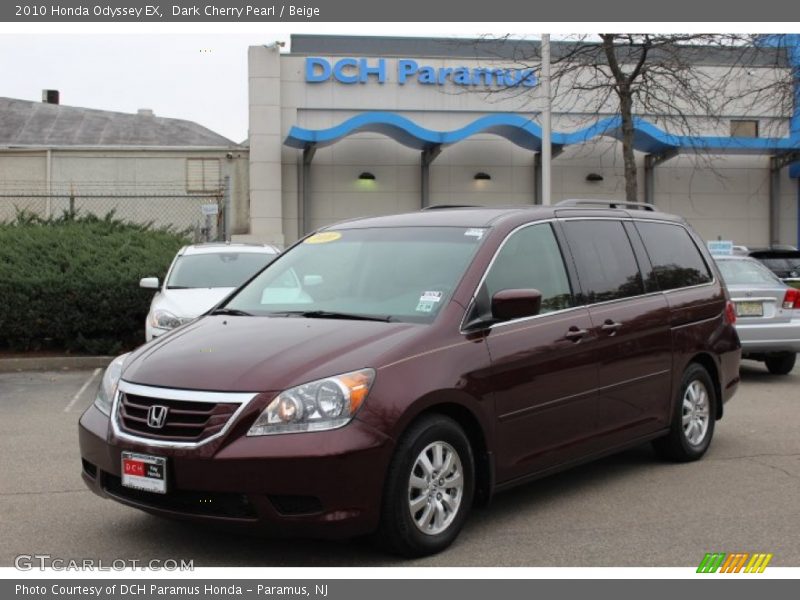 Dark Cherry Pearl / Beige 2010 Honda Odyssey EX