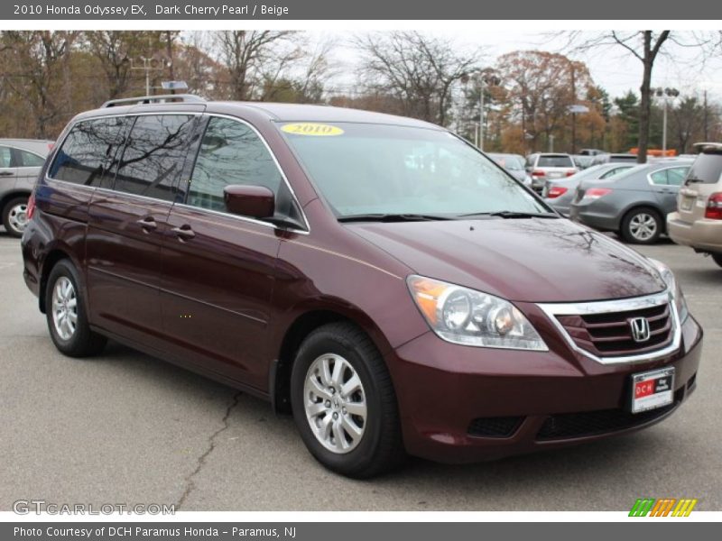 Dark Cherry Pearl / Beige 2010 Honda Odyssey EX