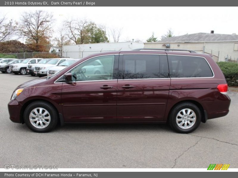 Dark Cherry Pearl / Beige 2010 Honda Odyssey EX