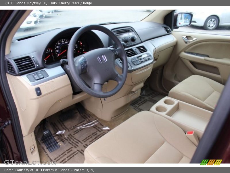 Dark Cherry Pearl / Beige 2010 Honda Odyssey EX