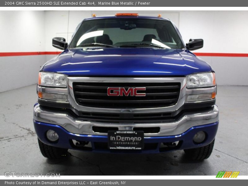 Marine Blue Metallic / Pewter 2004 GMC Sierra 2500HD SLE Extended Cab 4x4